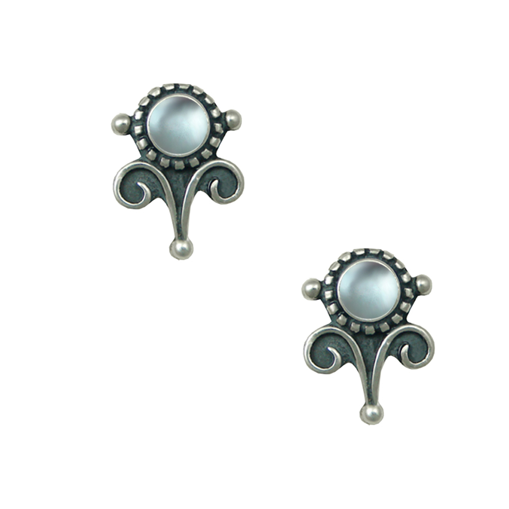 Sterling Silver Petite Blue Topaz Post Stud Earrings